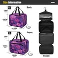 thumbnail image 3 of Travel Hanging Toiletry Bag with 4 Zipped Compartments Waterproof Makeup Accessories Spacious Cosmetic Bag Lavender Bohemian Pattern Large, 3 of 9