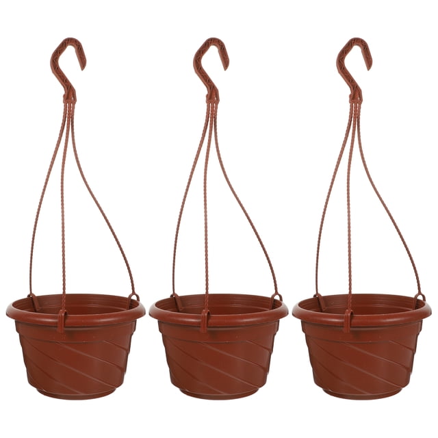 3 macetas de plástico para clorofito ornamental, para balcón, colgantes