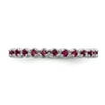 thumbnail image 4 of 925 Sterling Silver Stackable Expressions Created Ruby Ring Size: 10; for Adults and Teens; for Women and Men, 4 of 5
