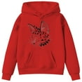 thumbnail image 4 of Girls Sweatshirt Girls Hoodie Sweatshirt Bow Print Pockets Decorative Zippers Long Sleeve Girls Hoodies Red 11 Years-12 Years, 4 of 4