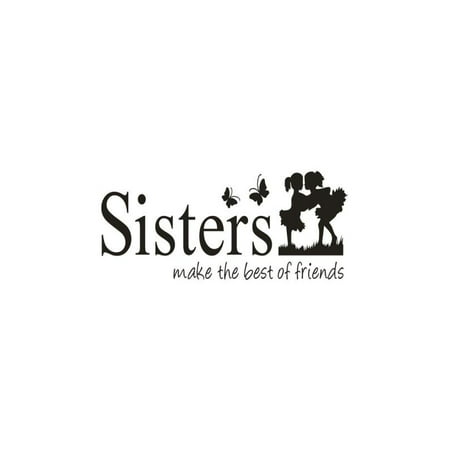 OkrayDirect Sisters Wake The Best OF Friends PVC Wall Sticker Home Decor DIY