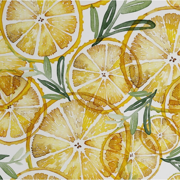 S4Sassy Citrus Fruit Wallpaper - Yellow Wall Covering, 25" X 360" Self-Adhesive Vinyl Walls Paper, Decorative Wallwrap, Easy Diy Walls Covering For Bedroom, Living Room, Living Space