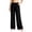 Black, variant on Long Pants for Women Trendy Side Fringe Drawstring Lounge Pants Loose Elastic High Waist Vacation Pants