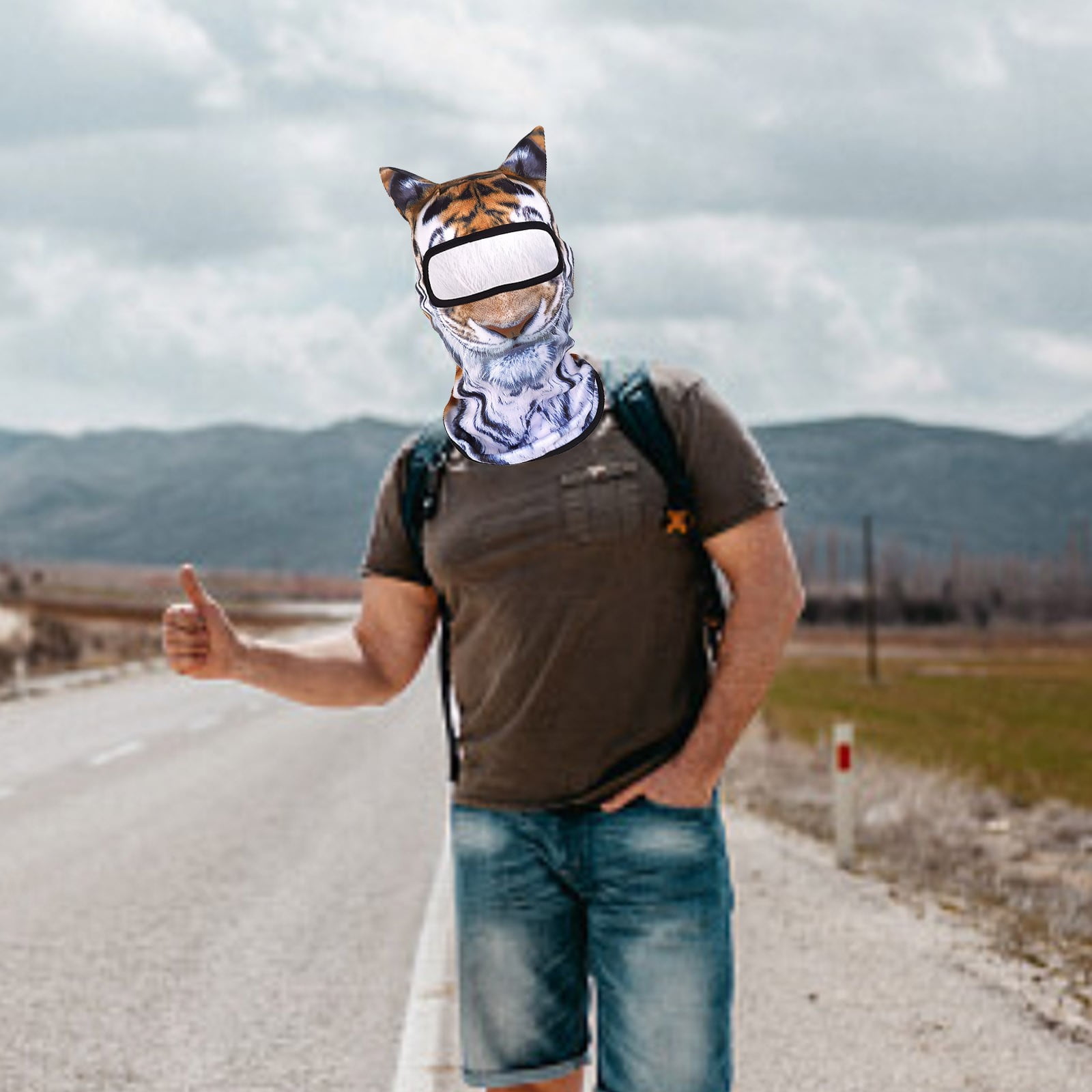 LANBB 3D Cat Ski Balaclava, Animal Ski Mask, Dog Ski Mask for Party, Cat Shiesty for Protecting Your Head ＆ Face From Cold Or UV Exposure