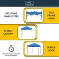 thumbnail image 5 of KAMPKEEPER 10x10 Pop Up Canopy Tent with 2 Sidewalls, Portable Outdoor Sun Shade, Blue, 5 of 7