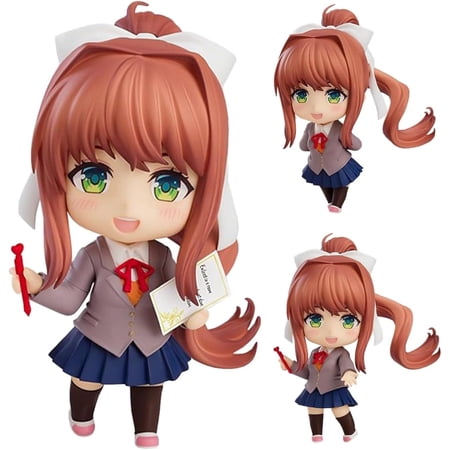 Doki Doki Literature Club Full Character Q Version Figure Set, Replaceable Face & Accessories, PVC Desktop Ornament Collection for Fans