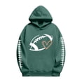 thumbnail image 6 of GILIGEGE Football Hoodies For Women,Game Day Sweatshirts,Plus Size Hooded Pullover With Pockets,Heart Graphic,Fall Fashion 2026 Fleece Sweaters,Long Sleeve Crewneck Casual Fall Tops Blackish Green L, 6 of 9