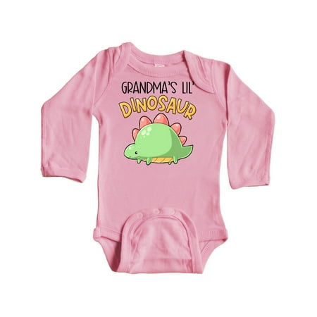 

Inktastic Grandma s Lil Dinosaur with Cute Stegosaurus Gift Baby Boy or Baby Girl Long Sleeve Bodysuit