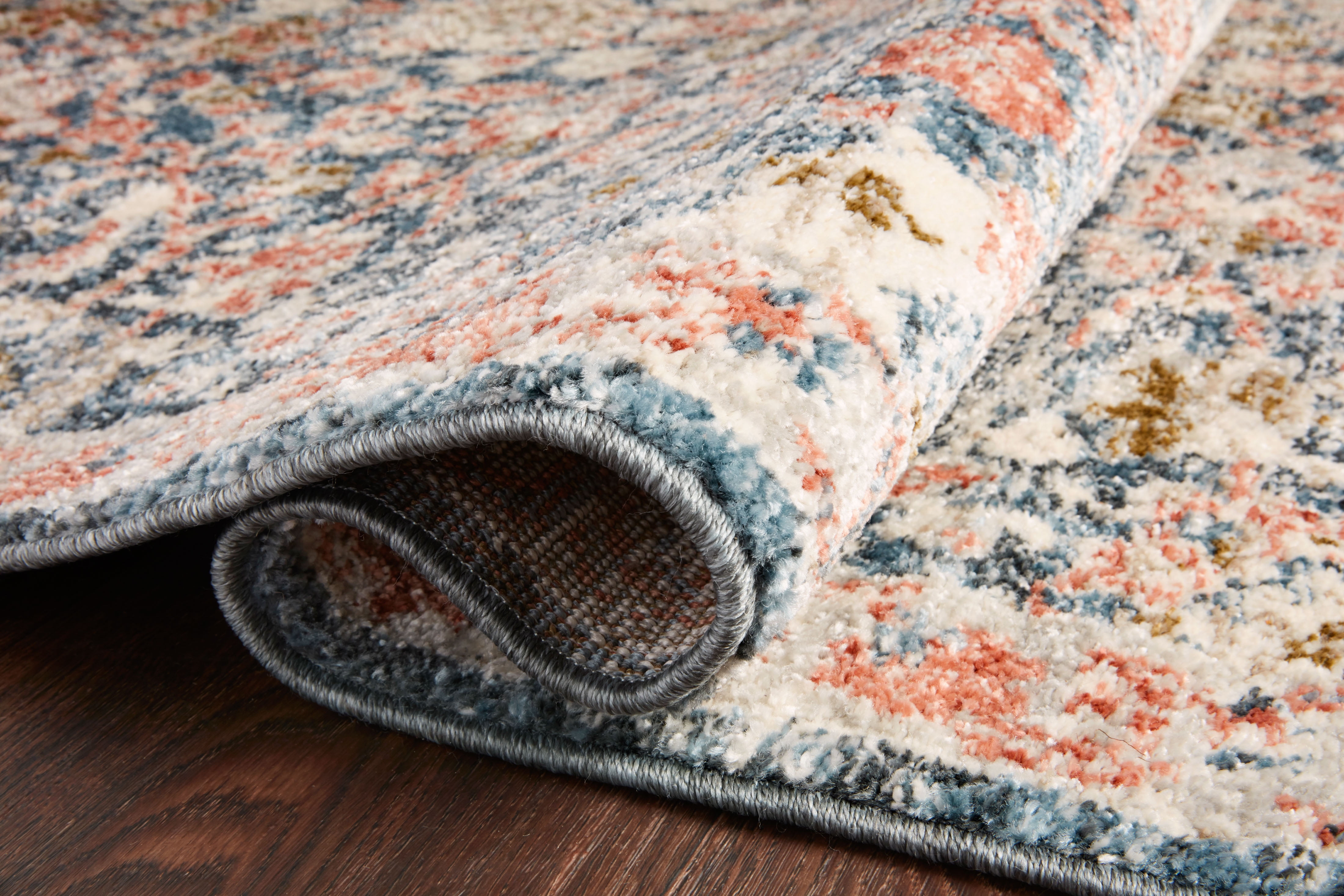 Loloi Saban SAB-03 Oriental Navy / Rust Area Rug 6'-7" x 9'-3"