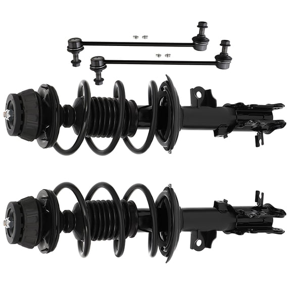 CCIYU Front Strut Spring Assembly Control Arm and Ball Joint Assembly 2012-2017 for Kia Rio SX Hatchback 4-Door/2012-2017 for Kia Rio SX Sedan 4-Door Complete Suspension Kit Fits K750523