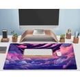 thumbnail image 5 of Pastel Pink Purple Clouds Moon Mouse pad Desk Mat, Cute Space Deskmat XXL Large Extended Mousepad Gaming Desk Pad, Big Laptop Computer Keyboard and Mouse Pad Mat for Women Office Decor 31.5x15.7 in, 5 of 6
