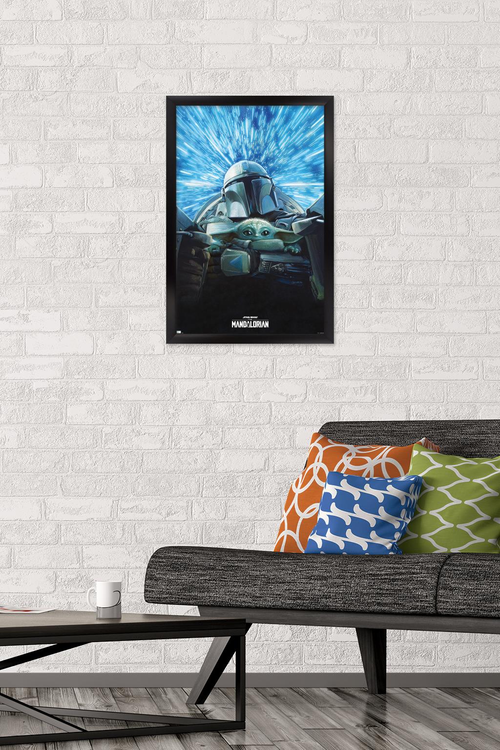 Star Wars: The Mandalorian Season 3 - Lightspeed Wall Poster, 14.725" x 22.375" Framed