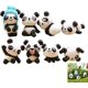 thumbnail image 1 of 8 Uds. De adornos de Panda DIY, Mini juguete de Panda, lindas muñecas de Panda, adornos creativos para accesorios de coche, decoraciones para pasteles JAMW Sencillez, 1 of 5