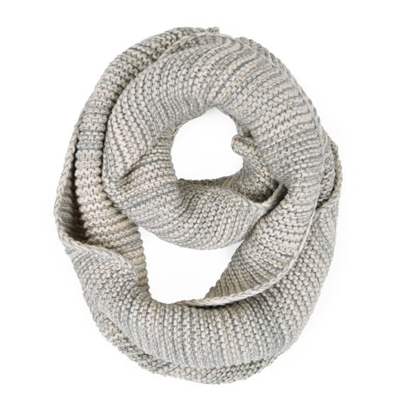 Two-Tone Winter Knit Warm Infinity Circle Scarf