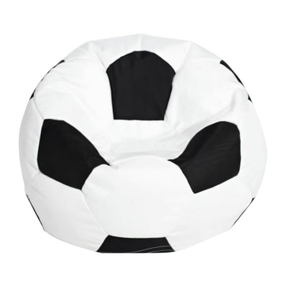 Lipstore Lovely Football Stuffed Animal Storage Chair, Covers Only for Organizing Plush Toys, White, (Set of 1)