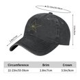 thumbnail image 4 of ZICANCN Line Star Simplicity Graffiti Casquette de Baseball Réglable Femmes, Chapeaux pour Hommes Adulte Lavé Coton Denim Baseball Caps Mode Noir, 4 of 6