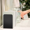 thumbnail image 3 of Bookends, Black Metal Bookends for Heavy Books, (2pcs, 5.3x7.8x4), 3 of 5