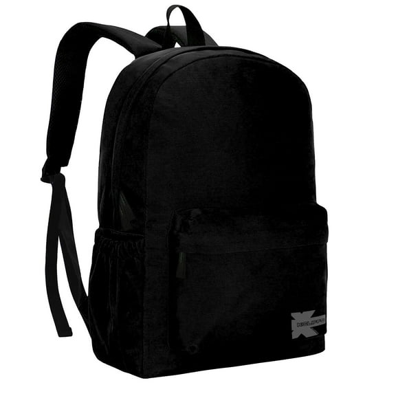 K-Cliffs Classic 18" Water Resistant School Backpack in Black for All Ages Unisex