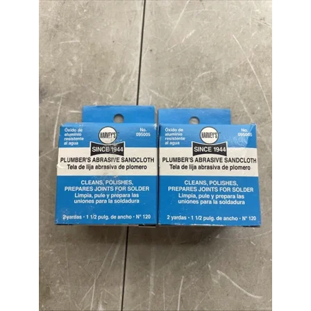 Harvey'S 095005 2 Yd L X 1.5 W 120 Grit Aluminum Oxide Sanding Cloth Pack Of 2