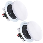 Vaiyer Pair of 8" In-Wall In-Ceiling Speakers 600W Total 2-Way Flush Mount 8 Ohm Mid Bass Woofer for Home Office Kitchen Living Room