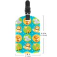 thumbnail image 6 of Square 2Pack PU Leather Cartoon Animals Cruise Luggage Tag with Privacy Cover and Name ID Tag for Travel Handbags Backpacks Luggage Tags, 6 of 6