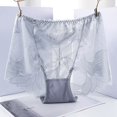 thumbnail image 3 of Panties for Women,High Waist Seamless Lace Briefs for Women Plus Size Comfortable Everyday Underwear,Womens Underwear,Grey,2XL, 3 of 3
