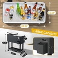 thumbnail image 2 of Alvantor 80 QT Rolling Cooler Cart Patio Ice Chest with Shelf,Bottle Opener and & Cap Collector for 48 Hour Cold Drinks, 2 of 13