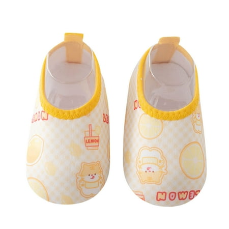 

zuwimk Shoes For Girls Baby Boys and Girls Leather Covered Sneakers Outdoor Soft Soled Toddler Shoes Yellow