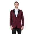 thumbnail image 2 of Julinie Mens Premium Tuxedo 2-Piece Satin Peak Lapel One Bottom Jacket With Matching Pants, 2 of 6