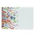 thumbnail image 1 of Colorful Cutting Board, Trippy Art Style Music Notes Clef Rhythm Tempo Melody Harmony Print, Decorative Tempered Glass Cutting and Serving Board, Large Size, Multicolor White, by Ambesonne, 1 of 1