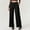 Black, variant on Women's Corduroy Pants with Split Hem, Retro High Waist Wide Leg Trousers, Straight Cut Casual Fall Pants with Angled Pockets for 2025 Trendy Outfits Coffee