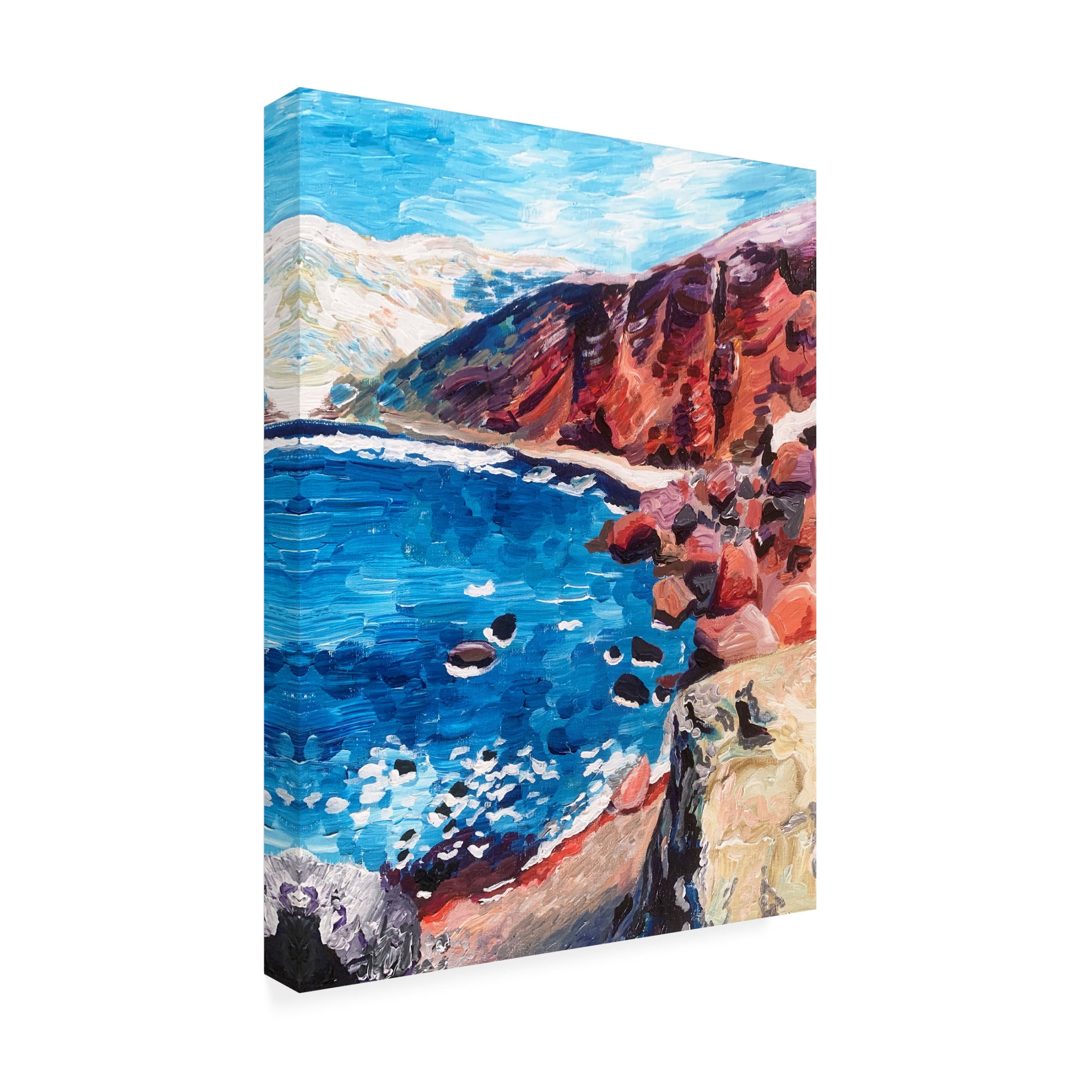 Trademark Fine Art Key and Sea Red Sand Beach Canvas Wall Art