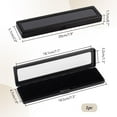 thumbnail image 2 of Loose Diamond Display Box Black Gemstone Display Case Stainless Steel Gem Storage Container Rectangle Jewelry Organizer with Transparent Window for Gems Display and Gift 7.8x1.9x0.65 in, 2 of 6