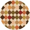 thumbnail image 1 of Ahgly Company Machine Washable Indoor Round Transitional Mahogany Brown Area Rugs, 3' Round, 1 of 7