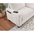 thumbnail image 6 of Bowery Hill 57"W Boucle Loveseat Sofa with USB and Side Pockets in Beige, 6 of 12
