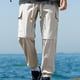 thumbnail image 5 of Pantalones largos para hombre, estilo casual, con cintura elástica y bolsillos, a la moda para exteriores, 5 of 8