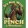 thumbnail image 2 of Men's Star Wars St. Patrick's Day It's Not Wise To Pinch A Wookie  Graphic Tee Kelly Heather 3X Large, 2 of 4