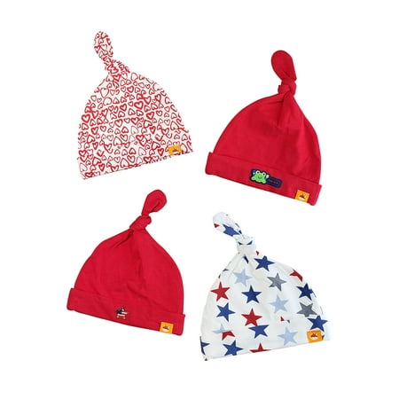 

4-Pack Knotted Hats For Infant Baby Toddler