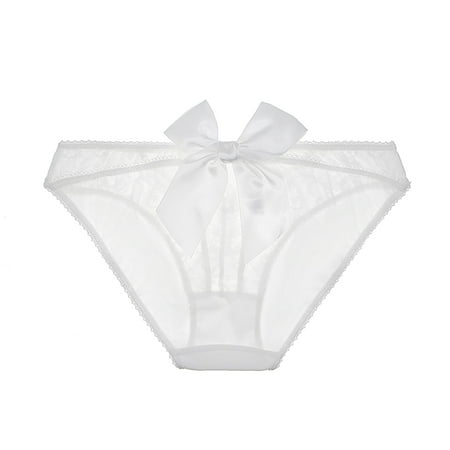 

Varsbaby Women s Underwear Lace See Through Panties Sexy Briefs with Bow