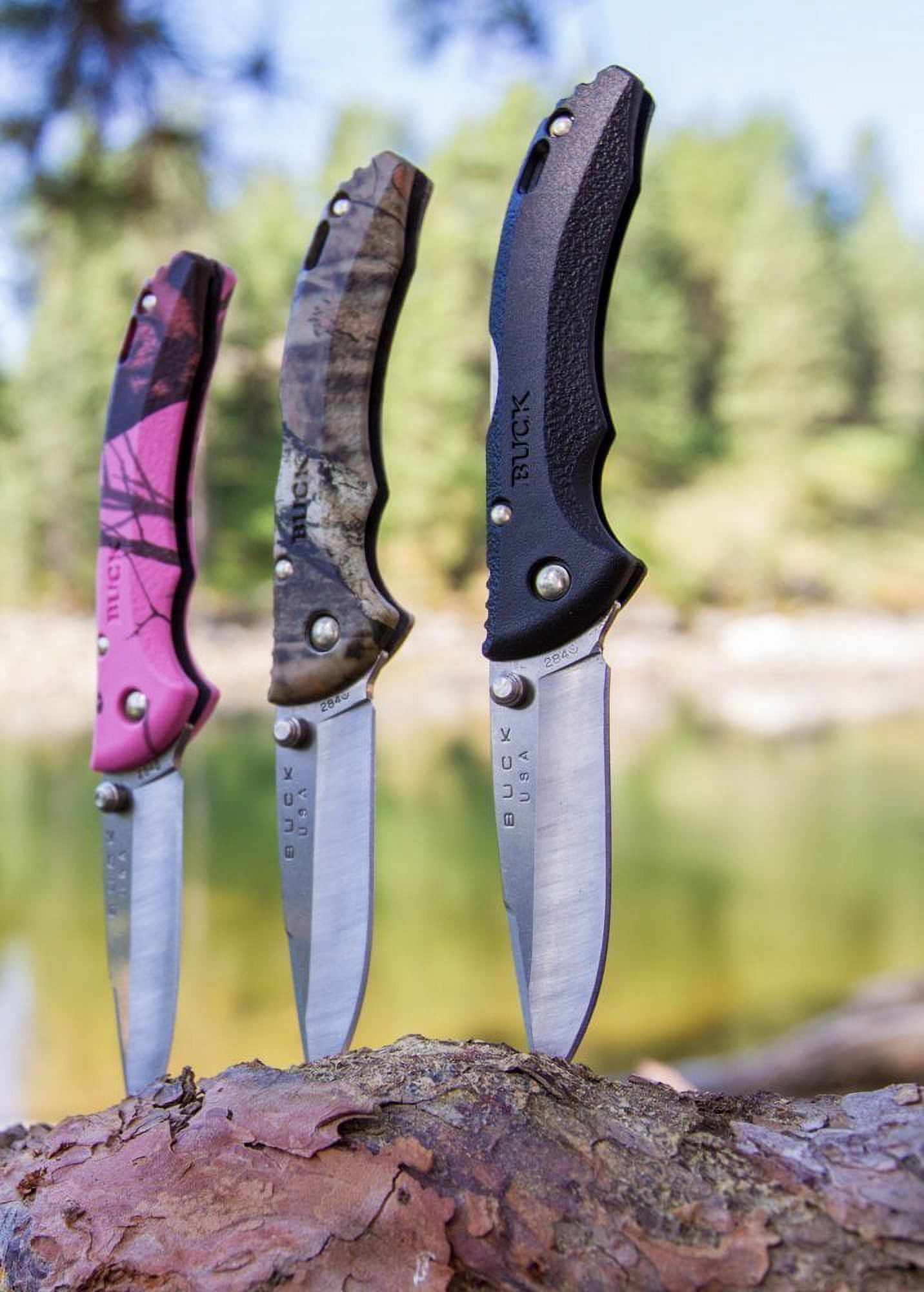 Buck Knives 284 Bantam BBW Folding EDC Knife, 2-3/4” Pocket Knife Blade, Black, 1.5 oz