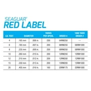 Seaguar Red Label 100% Fluorocarbon Fishing Line 15lbs, 200yds Break Strength/Length - 15RM200