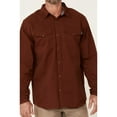 thumbnail image 3 of Hawx Men's Solid Twill Pearl Snap Long Sleeve Work Shirt - HF18W4-GRY Medium, 3 of 4