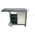 thumbnail image 2 of Razor Universal Rolling Prep Cart w/25" Double Burner LP Propane Gas Grill, 2 of 11