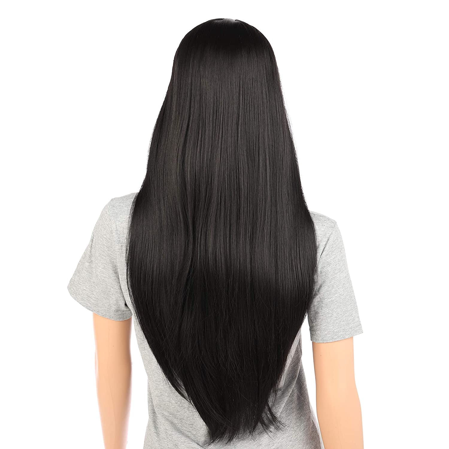 Onedor Silver Blue Straight Synthetic Hair Wig 31" Full Head