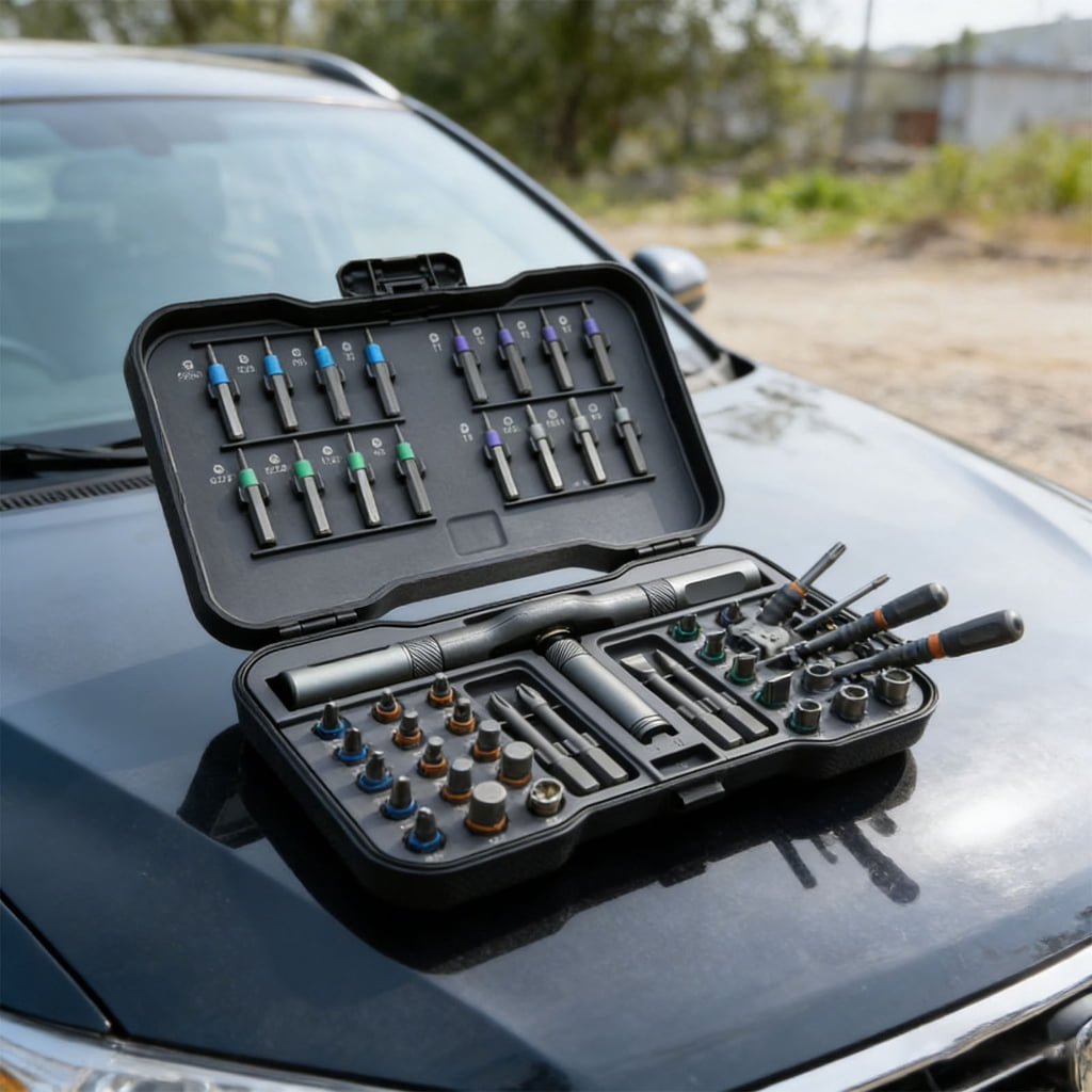 50 In 1 Ratchets Screwdriver Set With Ergonomic Handle And Portable Case For Projects And Professional Repairs