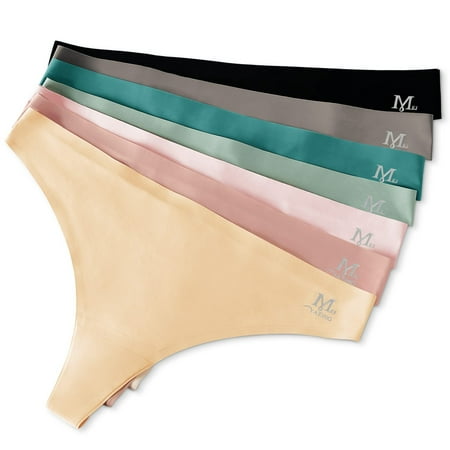 

MEIYATING Seamless Thongs for Women Low Waist No Show Underwear Thong Panties 7 Pack