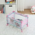 My Sweet Love Folding Crib for 18" Dolls, Pink, 13.39 Inch Tall