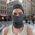 thumbnail image 2 of Unique Bargains 1 Pc Quick-drying Ice Silk Solid Balaclava Face Mask Navy Blue, 2 of 5