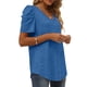 thumbnail image 5 of Ichuanyi liquidación mujer camiseta casual sólido en v-cuello lindo manga de manga de manga corta blusa blusa ICHUANYI WER2023081605214, 5 of 8