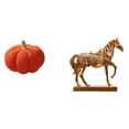 thumbnail image 1 of Almohada de calabaza de Halloween, almohada suave, estatua de caballo, figura de caballo, detalles realistas, adecuada para dormitorio, sala de estar,, 1 of 8